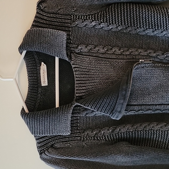 Revolution Medium Grey Zip-Up Sweater - Picture 4 of 5
